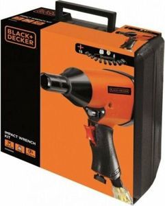 Black & Decker Druckluft Schlagschrauber-Set 10 Steckaufsätze Koffer 6,3 bar
