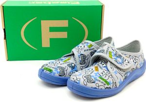Fischer Jungen Kletthausschuh PC Game grau blau 35