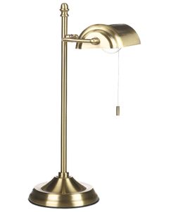 BELIANI Tischlampe Gold Metallsockel Glasschirm Verstellbarer Lichtschalter Retro Stil, Büroleuchte