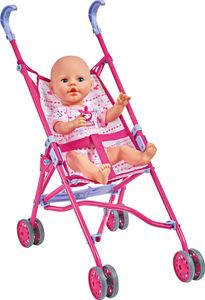 Simba Puppenbuggy - faltbarer Puppen Buggy in pink