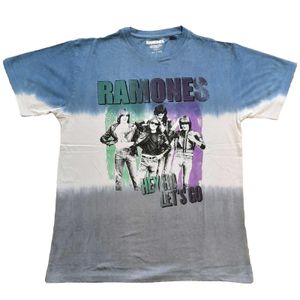 Ramones - Tričko "Hey Ho Retro" pre mužov/dámy Unisex RO2903 (L) (Modrá)