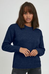 Pulz Jeans PZIRIS Damen Strickpullover Feinstrick Pullover mit Rundhalsausschnitt und Wolle mit Alpaka-Anteil