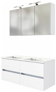 Held Möbel Waschtisch-Set Baabe 120 cm weiß/matt weiß