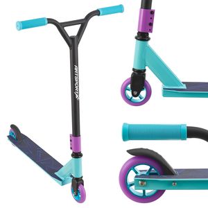ArtSport Stunt Scooter Retro Purple - Trick Roller für Kinder & Jugendliche - 360° Lenker, 100 mm Alu Räder - Kinderroller Blau Lila Schwarz