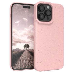 EAZY CASESchutzhülle kompatibel mit Apple iPhone 14 Pro Max , Hülle biologisch abbaubar, nachhaltigesCase mit Kameraschutz bestehend aus Pflazenfasern, Pink