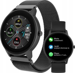 Forever Smartwatch Sportband SB-325 Bluetooth, Musiksteuerung, Schrittzähler, etc. IP67, Fitnessuhr, Herzfrequenzmesser Slim schwarz