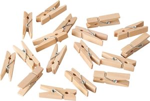 PAPSTAR  86807 PAPSTAR Mini-Klammern, aus Holz, Länge: 35 mm, natur
