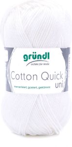 Gründl Wolle Baumwolle Quick 50 g uni weiß