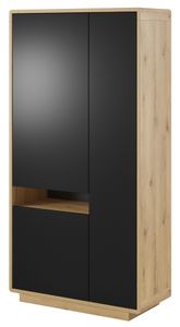 Furniture24 Regalschrank Aston 13 mit Led Beleuchtung Schrank Regal Wohnzimmerschrank