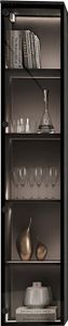 Hängevitrine Vitrine Vitrinenschrank FIVO 03 schwarz  35x180x30cm