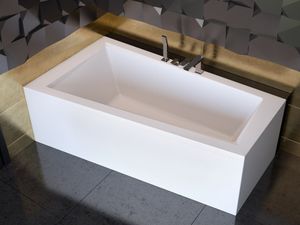 BADLAND Eckbadewanne Rechteck Badewanne Intima LINKS 150x85 mit Acrylschürze, Füßen und Ablaufgarnitur GRATIS