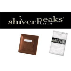 shiverpeaks®-BASIC-S--Zentralstück inkl. Abdeckrahmen für Netzwerkdosen Farbe: Braun