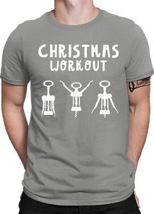 Christmas Workout - Weihnachten Nikolaus Weihnachtsgeschenk Herren T-Shirt, Heather Grau, M