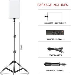 LED video svetlo, dvojfarebné nastaviteľné, diaľkové ovládanie, pulzné 150 cm statív