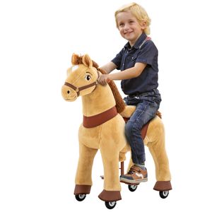 Ponycycle "Mister Ed" - Small Schaukelpferd - E-Serie - Pferd mit Rollen - 3-5 Jahre - Lenkung - Handbremse - Gummirollen - Spielpferd - Reitpferd