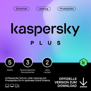 Kaspersky Plus Internet Security 2024 | 5-Devices 2 Jahre  | VPN | Passwort Manager