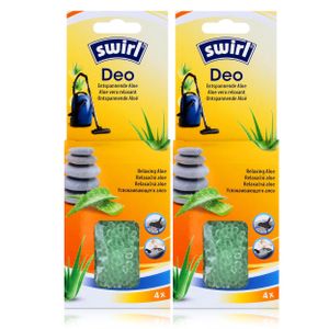 Swirl Deo für Staubsauger Entspannende Aloe -4 Beutel Staubsaugerduft (2er Pack)