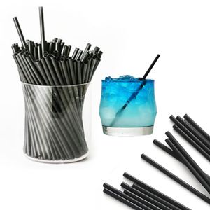 Strohhalme Plastik, 500X Cocktail Strohhalme ​Plastik Wiederverwendbare, 21cm Trinkhalme Plastik Re-usable,Strohstreifen FüR Saft, Milch, Cocktail, 500