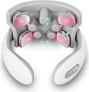 Massagegerät,Nackenmassagegerät, Massage Nackenstrecker Mit 4 Massageköpfen,konstante Temperatur Nackenmassagegeraet Schultermassage