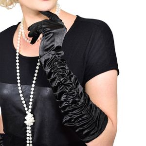 Charleston 20er Jahre Handschuhe lange Retro Handschuhe für Burlesque Kostüm Kleid Outfit Accessoire
