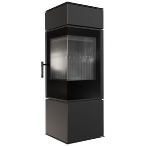 Kratki Kaminofen Thor 8 | Eckkamin - 2-seitig | 8 kW | THOR/BLACK