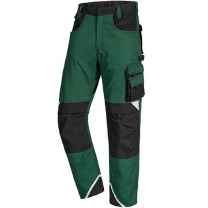 NITRAS Motion TEX Plus Lange Arbeitshose - Cargohose für Damen & Herren Grün / Schwarz 110