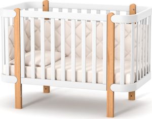 Veres Monaco Babybett / Gitterbett (120x60 cm) - Weiß Natur Veres Monaco Babybett / Gitterbett (120x60 cm) - Weiß Natur