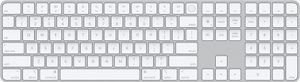 Apple Magic - Volle Größe (100%) - Verkabelt & Kabellos - USB + Bluetooth - Aluminium - Weiß