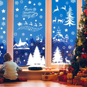 166 Fensterbilder Weihnachten Selbstklebend, Blätter Weihnachten Fenstersticker Winter Deko Weihnachtsdeko, Fensterbilder Weihnachten Wiederverwendbar - Style 1