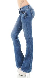 Modische Bootcut-Jeans in blue washed Größe - 42