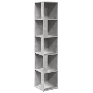 vidaXL Rohový regál betonový šedý 33x33x164,5 cm odvozený dřevěný výrobek