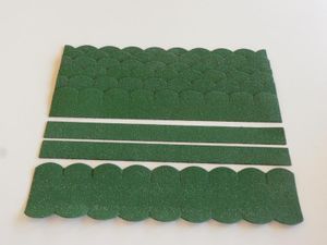 SET Dachschindeln Biberschwanz ( 65 mm + 415 mm lang) grün 1 Set