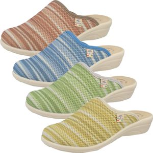 Fly Flot Damen Hausschuhe Pantoffeln, Größe:37 EU, Farbe:Blau