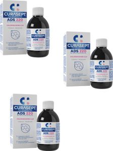 3x 200 ml Curasept ADS 220 Mundspülung - Intensiv Schutz 0,20% Chlorhexidin