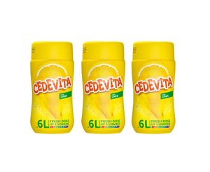 Cedevita Zitrone (limun) 9 Vitamine, Instant Pulver Vitamin Getränke Mix 3 x 455g, macht 18 L Saft alkoholfreie