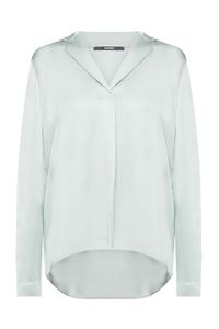 Esprit Satinbluse mit Reverskragen, LENZING™ ECOVERO™, light aqua green