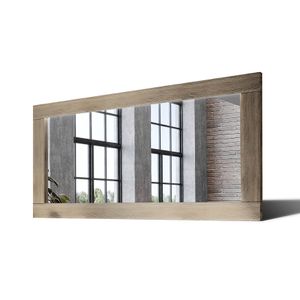 180x70 Velké zrcadlo v dubovém rámu na zeď LDR224 Oak Raw Hladký povrch