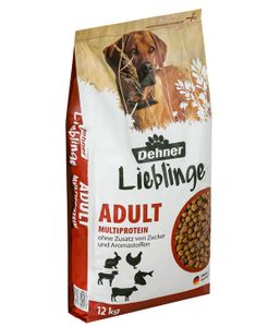 Dehner Lieblinge Hundefutter, Trockenfutter zuckerfrei, für ausgewachsene Hunde, Geflügel / Wild / Fisch, 12 kg