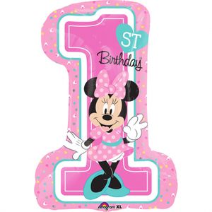 Amscan SuperShape Minnie 1st Birthday 0 0 STK