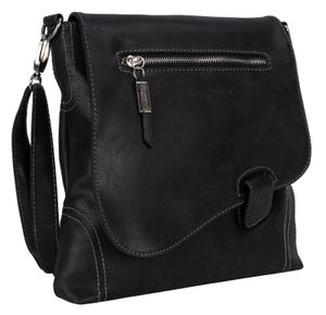 Bag Street Damentasche Umhängetasche Handtasche Schultertasche T0104 SCHWARZ