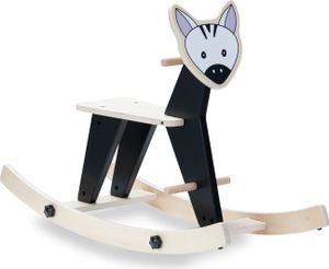 hauck Schaukeltier Rock N Swing Zebra, Schaukelpferd Baby aus Holz