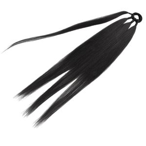 Haarteil Synthetik Haarverlängerung Zopf Haar Extension für Damen, Mädchen - BRAIDELLA Schwarz