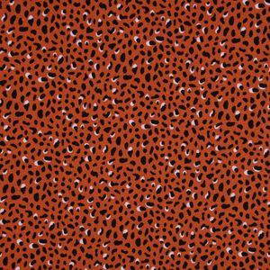 Bekleidungsstoff Viskose Rosella Stretch Leomuster mini rost schwarz grau 1,4m Breite