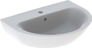Geberit Renova Waschtisch, 65x50cm m. Hl. mittig, m. Ül., weiß