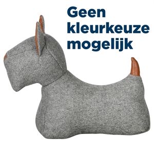 Esschert Design türstopper Hond 31,4 x 26,9 cm Filz grau/hellbraun, Farbe:Grau,Hellbraun