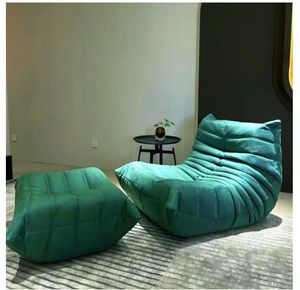 Relaxsessel Sofa Chillsessel mit Hocker grün