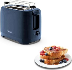 Tefal Morning TT2M1410, 2 Scheibe(n), Blau, Kunststoff, Tasten, Drehregler, China, 850 W