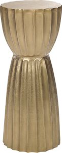 BELIANI Beistelltisch Gold Aluminium Rund 24 cm Anik-Optik in Säulen-Form Retro Industriell Einbeinig Wohnzimmer Ausstattung Möbel Blumenständer BELIANI Beistelltisch Gold Aluminium Rund 24 cm Anik-Optik in Säulen-Form Retro Industriell Einbeinig Wohnzimmer Ausstattung Möbel Blumenständer