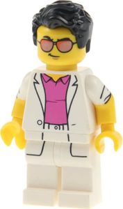 1x Lego Minifiguren Serie 17 Yuppie Anzug weiß pink Haare 71018 col17-12 col297