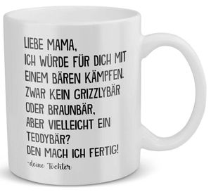 22Feels Mama Geschenk von Tochter Muttertag Mutter Tasse Geburtstag Kaffeetasse Frauen Weihnachten Haferl Geschenkidee